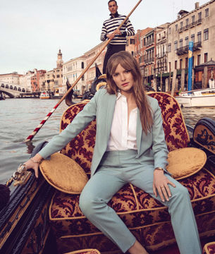 Picture of HARRY CELADON TAILORED CIGARETTE TROUSERS